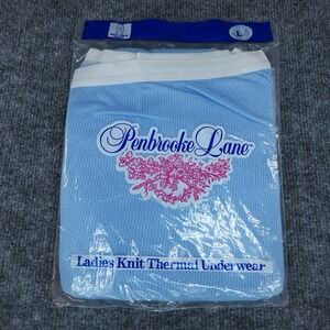 Vintage Penbrooke Lane Thermal Underwear Women's Size Large Color Blue NEW